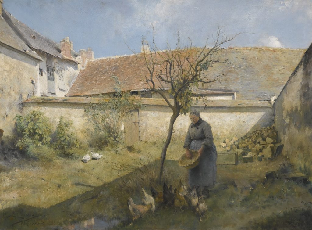 Carl Larsson, A la campagne, Öl auf Leinwand, 1883